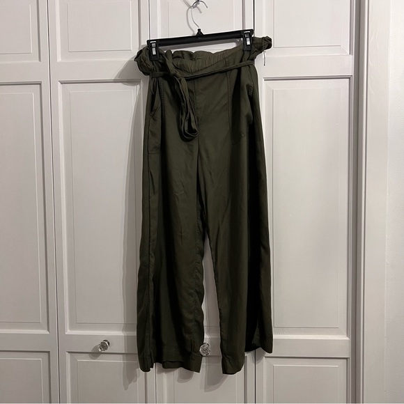 Cargo Palazzo Pants with Tie Waist - Picture 2 of 4